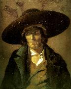Theodore   Gericault portrait d' homme dit le vendeeen France oil painting artist